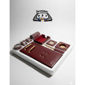 The Office Table Set Maroon Color. (9 Pieces)