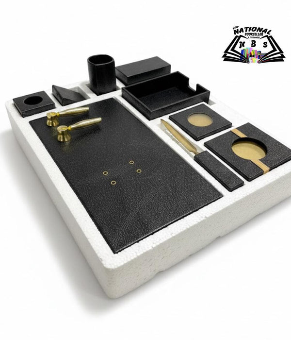 The Office Table Set Regzine Black Color. (9 Pieces)