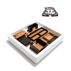Office Table Set Orange and Black